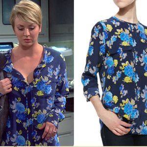 Equipment Lynn Floral 100% Silk Blouse